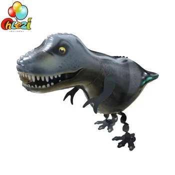 1 adet Yürüyüş Dinozor Folyo Balon Tyrannosaurus Rex Balonlar doğum günü Dinozor Parti Dekorasyon Şişme Hava Balon Çocuk Oyuncakları