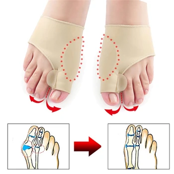 1 Çift Ayak Düzeltici Ayak Kemik Başparmak Ayarlayıcı Düzeltme Ortez Yumuşak Pedikür Çorap Bunyon Düzleştirici Ayak Bakımı Aracı