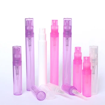 100 Adet/grup 2ml 3ml 5ml Küçük Yuvarlak Plastik Kaplar Parfüm Şişeleri Atomizer Boş Kozmetik Kapları Örnek