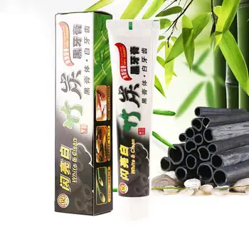 100g Aktif Kömür Diş Beyazlatma Diş Macunu Diş Beyazlatıcı Diş Kömür Bakımı Bambu Macunu Diş Doğal Siyah O7N6