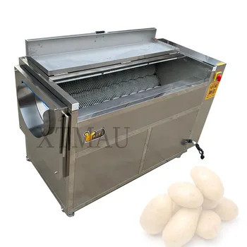 120 Tipi Sebze Meyve Fırça Çamaşır Makinesi Paslanmaz Çelik Taro Patates Havuç Tatlı Patates Soyma Temizleme Makinesi