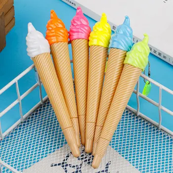 180Pcs dondurma şekli jel kalem jel kalemler Sevgililer günü hediyeleri 6 renk karışık yazmak için