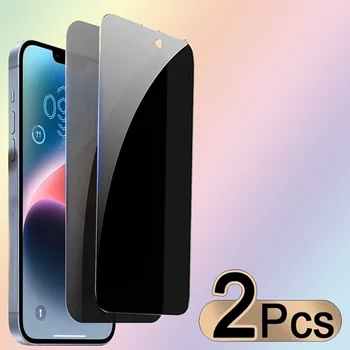 2 adet Tam Kapak Gizlilik Ekran Koruyucu İçin iPhone14 13 12 11 Pro Max Anti-casus Temperli Cam 7 8 Artı X XR XS Max Filmi