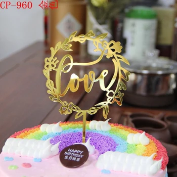 20 adet akrilik aşk garland düğün pastası topper düğün pastası dekorasyon