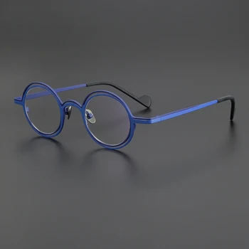 2023 Yeni Retro gözlük çerçevesi saf titanyum kadın moda Tasarımcısı yuvarlak optik gözlük Miyopi okuma kişiselleştirilmiş gözlük