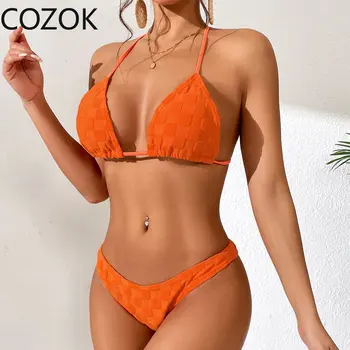 2023 Yeni Özel Havlu Malzeme Seksi Ayrı Yüksek Bel Mayo Avrupa ve Amerika Birleşik Devletleri Mayo Kadınlar Bikini
