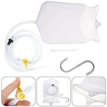 2L Kullanımlık Lavman çanta seti silikon kolon Temizleyici Vajina Anal Yıkama Kadın Hijyen Rahat Sulama Temizleme Cihazı Detoks