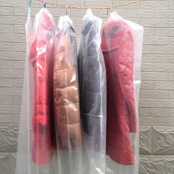 30 adet Şeffaf Asılı Giysi tozluk Giyim Toz Geçirmez saklama çantası Dolap Plastik Kapak Konfeksiyon Ceket Takım Elbise Koruyucu
