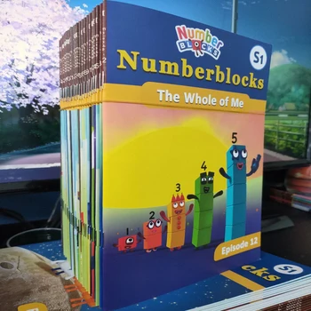 30 Kitap / Set Numberblocks Yapı Taşları Alphablocks Dijital Çocuk çocuk Erken Eğitim İngilizce Öğrenme Kitabı