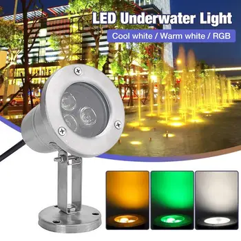 3W LED sualtı ışığı RGB Su Geçirmez Anti-korozyon Projektör Lambası Çeşme Akvaryum Yüzme Havuzu 12V