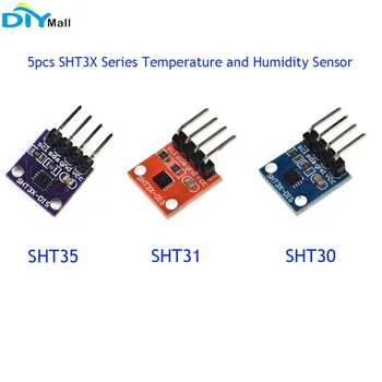 5 ADET SHT30 SHT31 SHT35 Sıcaklık ve Nem Sensörü Modülü I2C Dijital Sensör DIS Geniş Voltaj 2.4-5.5 V SHT3X Serisi