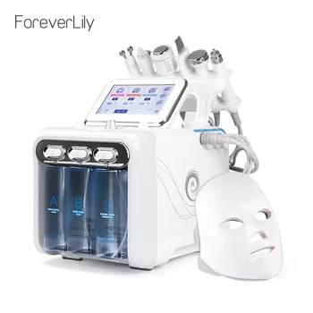 7 İn 1 Su Dermabrazyon Makinesi İle LED Yüz Maskesi Derin Temizlik Makinesi su jeti Hidro Elmas Yüz Temiz Salon Kullanımı İçin