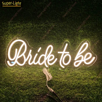 76cm / 30in Düğün Dekor LED Neon Gelin Olmak İşareti özel ışık işareti Düğün Hediyeleri Çift için, nişan Parti Bahçe Dekor