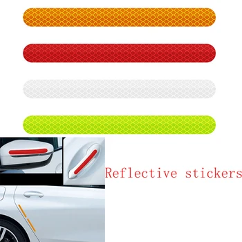 Araba Yansıtıcı Sticker dikiz aynası Uyarı Sticker Geri Ayna Gece Güvenlik Uyarı Anti-çarpışma Scratch Sticker