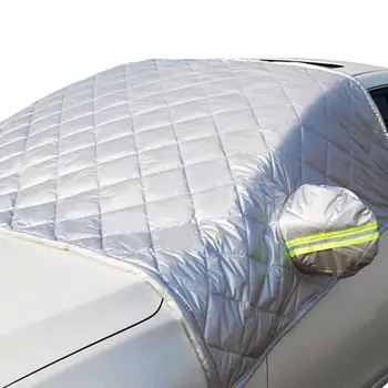 Araç ön camı Kapağı Su Geçirmez Araba Kar Örtüsü Taşınabilir Araç Koruyucu Kapak Rüzgar Geçirmez Sabit Kravat Çoğu Otomobil Ve SUV İçin