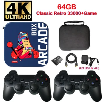 Arcade Kutusu Oyun Konsolu için PS1 / DC / Naomı 64GB Klasik Retro 33000+ Oyunları Süper Konsolu 4K HD Ekran TV Projektör Monitör