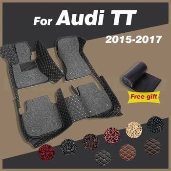 Audi TT için araba Paspaslar (Dört koltuk) 2015 2016 2017 Oto Ayak Pedleri Özel Halı İç Aksesuarları Dekorasyon Parçaları