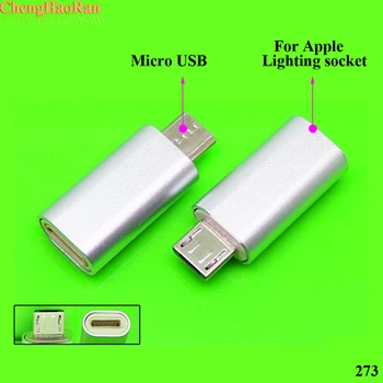 ChengHaoRan 1 adet USB Adaptörü Dönüştürücü 8-Pin ışık Dişi mikro USB Erkek iPhone ipad ipod İçin Android telefon Xiaomi huawei
