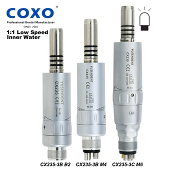 COXO YUSENDENT Diş 1: 1 Düşük Hız İç Su LED Fiber Optik Hava Motoru 2 4 6 Delik CX235B CX235C Fit NSK KAVO Sırona