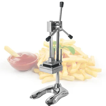 Dikey Manuel Patates Kızartması Patates Şerit Kesme Makinesi Patates Salatalık Taro Kesiciler Sebze Dilimleme 3 Bıçaklı