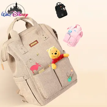 Disney Pooh Ayı Orijinal Yeni bebek bezi çantası Sırt Çantası Karikatür Sevimli Bebek Çantası Büyük Kapasiteli Bebek Bezi Çantası Moda Yüksek Kalite