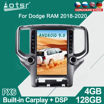 Dodge RAM için Tesla 2018 - 2020 4+128G Android Araba Radyo Çalar GPS Navigasyon Otomatik Stereo Multimedya Video Ana Ünite DSP carplay