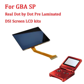 DSİ V3 Ön Lamine LCD Ekran Kitleri Değiştirme GBA SP için Gerçek Fiziksel Nokta Nokta DSİ Vurgulamak Parlaklık LCD Kitleri GBASP