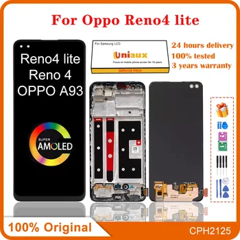 Ekran için Oppo Reno4 Lite CPH2125 lcd ekran dokunmatik ekran digitizer Çerçeve ile Assembky Oppo Reno4 Lite Ekran Değiştirme