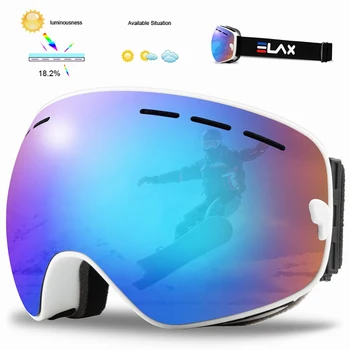 ELAX Kayak Gözlüğü Çift Katmanlar UV400 Anti-sis kayak gözlüğü Kayak Maskesi Erkekler Kadınlar için Kar Gözlüğü Pro Kış Kar Sporları Gözlük