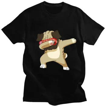 Erkek T-Shirt Moda Hayvan Köpek Baskı Pamuk Hipster T Shirt Unisex Yaz O-Boyun Rahat Sokak Hip-Hop Tee Gömlek Erkek Üstleri