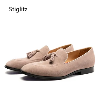Erkekler Flats Ayakkabı Rahat erkek resmi ayakkabı Loafer'lar Püskül Kayma erkek Ayakkabı Rahat düz ayakkabı Zarif Erkek Elbise Ayakkabı