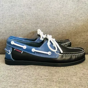 Erkekler Hakiki Deri sürüş ayakkabısı, Rıhtım Üzerinde Kayma Klasik Tekne Ayakkabı, Marka Tasarım Flats Loafers Erkekler Kadınlar İçin 23A101
