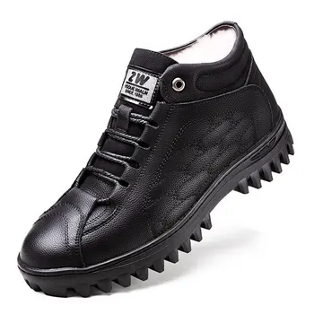 Erkekler Platformu Çizmeler Kış Sıcak Sneakers Açık Yüksek Kaliteli Kar Botları Erkek Botları ve Lüks Ayakkabı Zapatos De Hombre