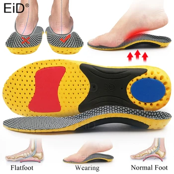 EıD En İyi EVA Ortopedik Jel Ayakkabı Tabanı Tabanlık ayak X / O Bacak Düzeltme Düz ayak Kemer Destek Pedi spor ayakkabı Ekle Unisex