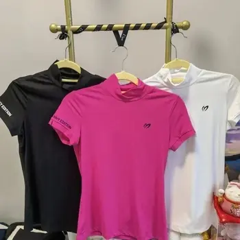 Golf kıyafeti kadın Kısa Kollu Nefes spor tişört Slim Fit Yuvarlak Boyun Giyim Buz İpek Üst