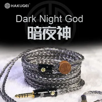 HAKUGEİ Karanlık Gece Tanrı Korumalı Tek Kristal Altın Bakır Alaşımlı Kulaklık Yükseltme 8 kablo Örgülü 40 çekirdek 24awg DIY 0.78 / MMCX / QDC
