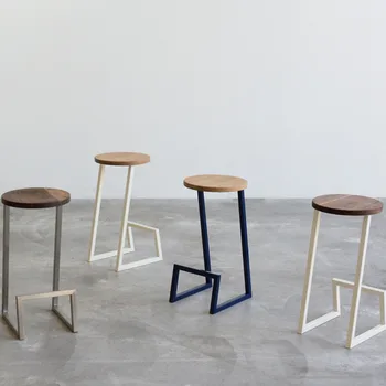 Iskandinav Basit Mobilya Ev Demir Ayak Bar Taburesi Ayak Tasarım büro sandalyeleri Güçlü ve Güzel bar sandalyesi