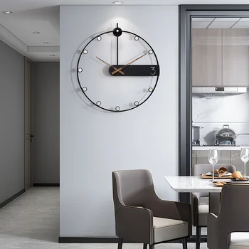 Iskandinav duvar saati Modern Tasarım Yaratıcı moda ışık Lüks Duvar Dekorasyon Saatler Restoran Oturma Odası Basit duvar saatleri
