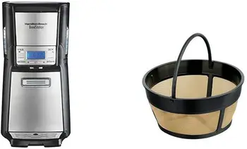 Kahve makinesi 12 Bardak Kapasiteli ve Dahili Depolama cezve, Brewstation, Siyah ve Paslanmaz ve Kalıcı Altın