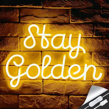 Kalmak Altın Neon Burcu ışık düğün Resepsiyon Neon Burcu Yatak odası duvar dekoru LED Neon Adı İşareti Arcade