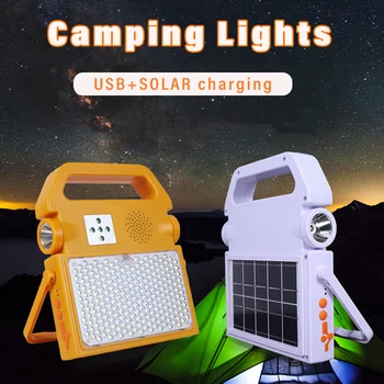 Kamp ekipmanları çadır fener projektör açık kamp ışığı şarj edilebilir Güneş lambası reflektör Spot projektör ışık