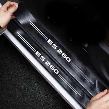 Karbon Fiber Araba Kapı Eşiği Eşik Koruyucu Çıkartmalar Anti Scratch Çıkartmaları Lexus ES260 Logo 2023 Arka Gövde Tampon Muhafızları