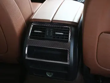 Karbon Fiber İç Aksesuar Arka Sıra Klima Çıkış Vent Trim Sticker BMW 5 Serisi İçin f10 520 525 2011-2017