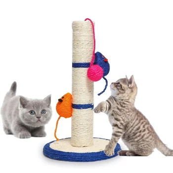 Kedi Ağacı Sisal Halat Tırmanma Çerçeve DIY Kediler tırmalama sütunu Oyuncaklar Ayrılabilir Kedi Ağacı Kediler Yavru Taşlama Pençe