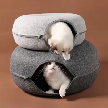 Kediler Tünel Interaktif Oyun Oyuncak Kedi yatak Çift Kullanımlı Kapalı Oyuncaklar Yavru Egzersiz Ürünleri Pet Kedi Eğitim Oyuncak