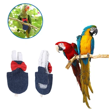 Kuş Papağan Bezi Papağanının Güvercinler XS-XL Pet Kuşlar Uçuş Takım Elbise Pet Kuşlar Dışkı Cep