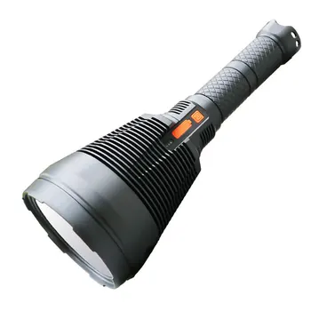 LED devriye USB şarj edilebilir el feneri kırmızı sarı mavi lens uzun menzilli projektör taşınabilir lamba