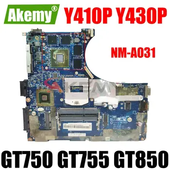 Lenovo Y410P Y430P Laptop Anakart VIQY0 NM-A031 Anakart PGA947 HM87 GPU GT750 GT755 GT850 2GB Test 100 % çalışma