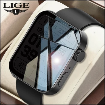 LIGE IP67 Su Geçirmez akıllı saat Erkekler nabız monitörü Spor Spor Bluetooth çağrı müzik kontrol cihazı Akıllı Saat Kadın Smartwatch