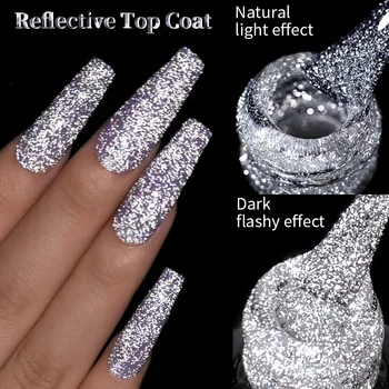 LILYCUTE 7ml Yansıtıcı Glitter tırnak jeli Lehçe Etkisi Köpüklü Kapalı İslatın Jel Yarı Kalıcı Manikür Nail Art UV tırnak jeli